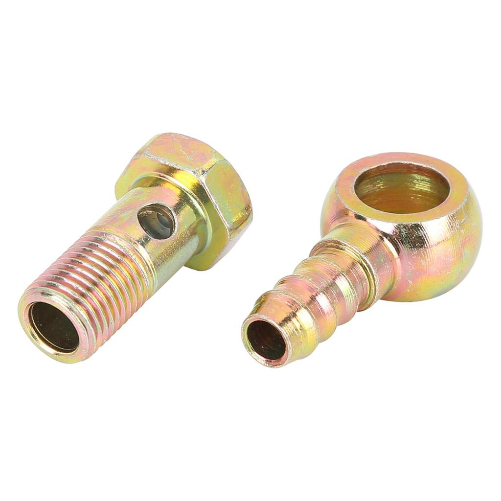 uxcell Banjo Slange 12mm Barb Bolt Fittings Banjo Bolt Skivesett Bronsetone for Motorsykler Sett med 2