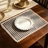 Tovaglietta Rettangolare da Pranzo, Tovaglietta da Tavola in Tessuto a Quadretti 30 X 40 Cm per Posizionamento Individuale dei Posti per i Pasti