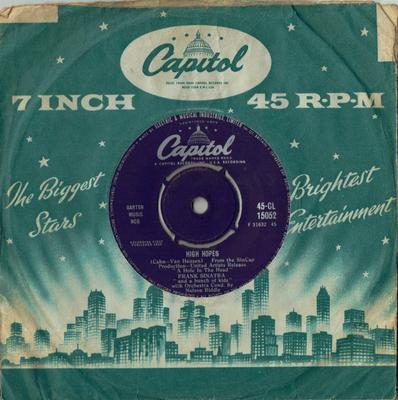 7-Zoll Schallplatte FRANK SINATRA - High Hopes / All My Tomorrows 45CL15052 Capitol Records 1959 UK Jazz Gebraucht