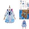 Halloween Carnival Party Costume Genshin Impact Kamisato Ayaka Cosplay Wig Dress