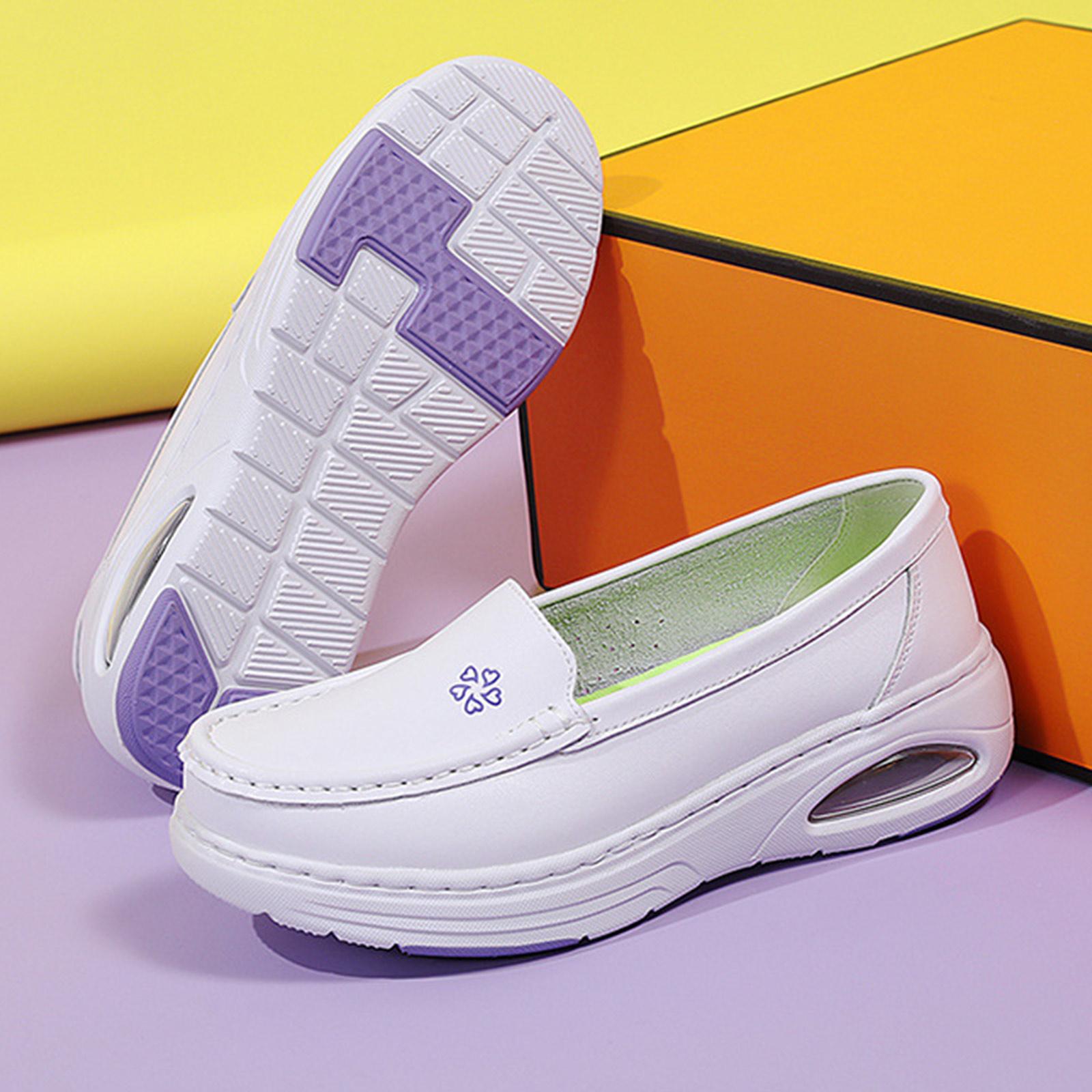 

Туфли, Дышащие на мягкой подошве, Удобные, Устойчивые к запаху, Перфорированные - Плоские клинические туфли 41 фиолетовый