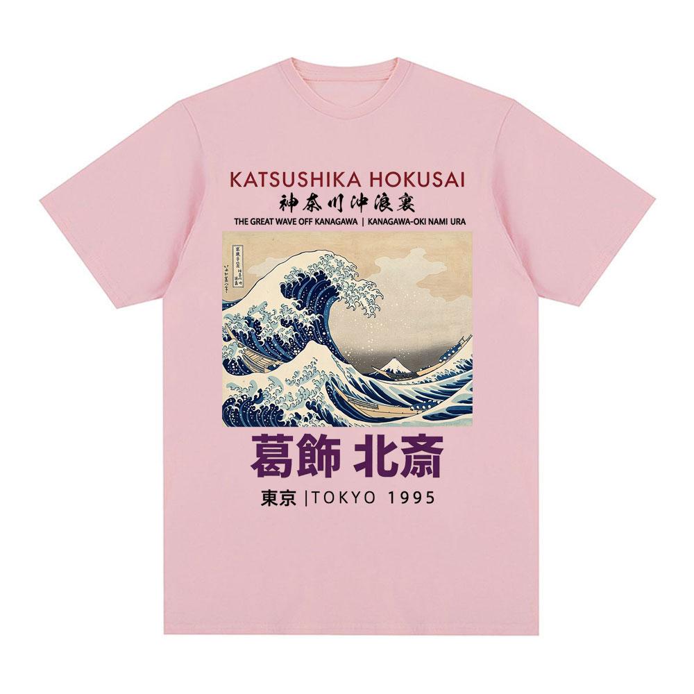 Great Wave Ukiyoe Japanese Style TShirts Fashion Casual 100 Cotton TShirt Unisexs Unisex Gothic Oversized Short Sleeve T Shirts