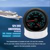 85mm Auto Car Gauge 3-in-1 Tachometer Fuel Level Voltmeter 7 Color Light Multimeter with Sensor 0-190ohm Boat/Yacht 12V