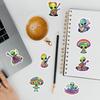 50 Colorful Cartoon Alien Doodle Stickers Creative Alien Stickers Computer Water Cup Waterproof Decorative Stickers