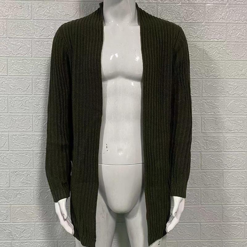 Men's Sweater 2025 Fashion Sweater Long Sleeve Oversized Cardigan Knitted Sweater