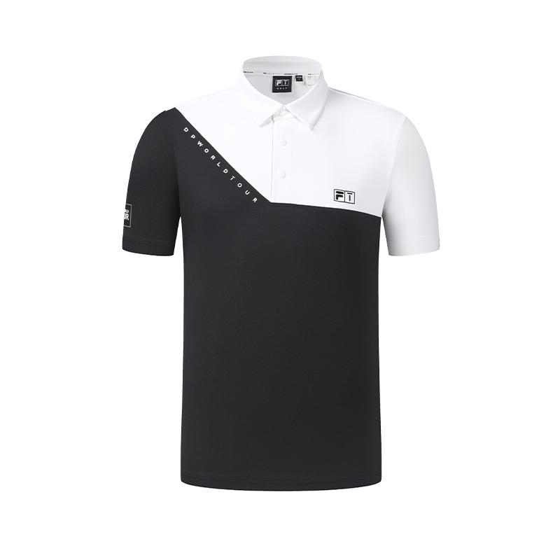FILA Golf Series Cool Touch Fashion Polo Shirt Men tops Deep-Black A11M635144FBK L