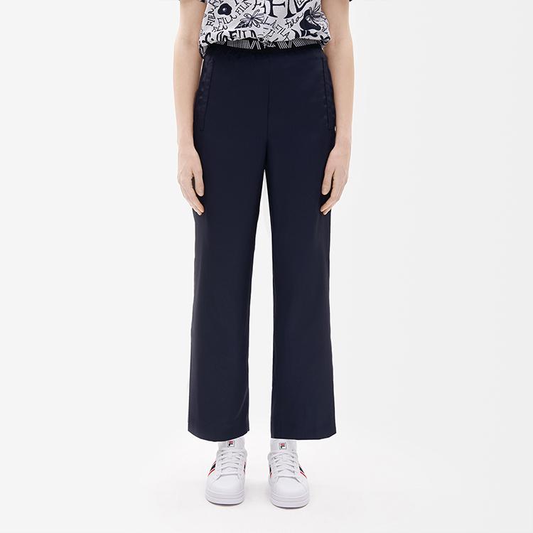 FILA Loose Straight Woven Casual Trousers Women bottoms Blue F11W234801F-NV