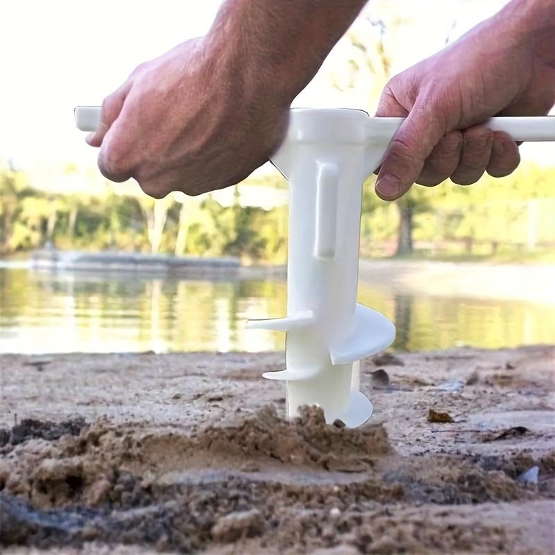 Umbrella Ground Stake - Spiral Tent Anchor for Beach & Patio Umbrellas, Secure Sand/Soil Insertion, Easy-Grip Handle for Outdoor Use, Patio Essentials