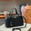 2026 New LP First Layer Cowhide Boston Bowling Bag Large Capacity Fashion Commuter One Shoulder Crossbody Handbag
