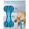 SCHITEC Squeaky Dog Chew Toy, Tough Durable Natural Rubber Bone with Toothbrush, Indestructible for Aggressive Chewers Large Medium Breed Teeth