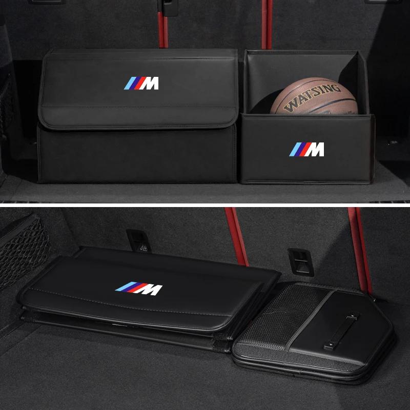 Car Sticker 2025 Hot Car Boot Organiser Storage Box Large Capacity Foldable Storage Box For BMW Series X1X4 X5 X7 G20 G38 F20 F3