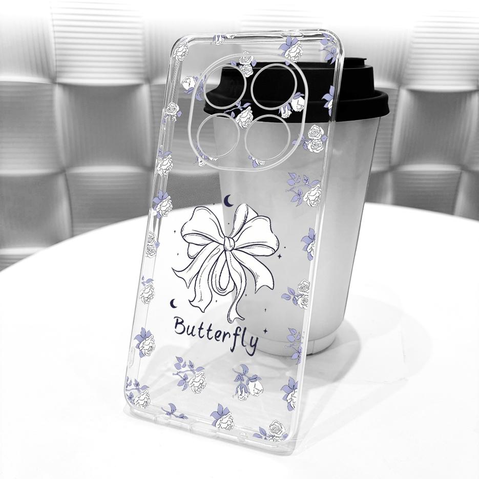 For Xiaomi Redmi Note 14 Pro 4G Case Luxury Butterfly Painted Cover Silicone Case For Redmi Note 14 Pro Plus Note14 Pro+ 5G Bags