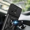 For Xiaomi 13 Pro 5G Ring Holder Kickstand Phone Case PC+TPU Slide Camera Protector Back Cover