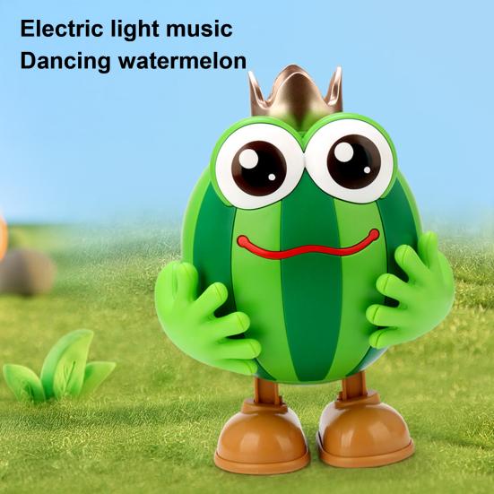 Electric Dancing Watermelon Toy with Light Music Cartoon Watermelon Recording Talking Toy Toddlers Boys Girls Interactive Fruit Musical
