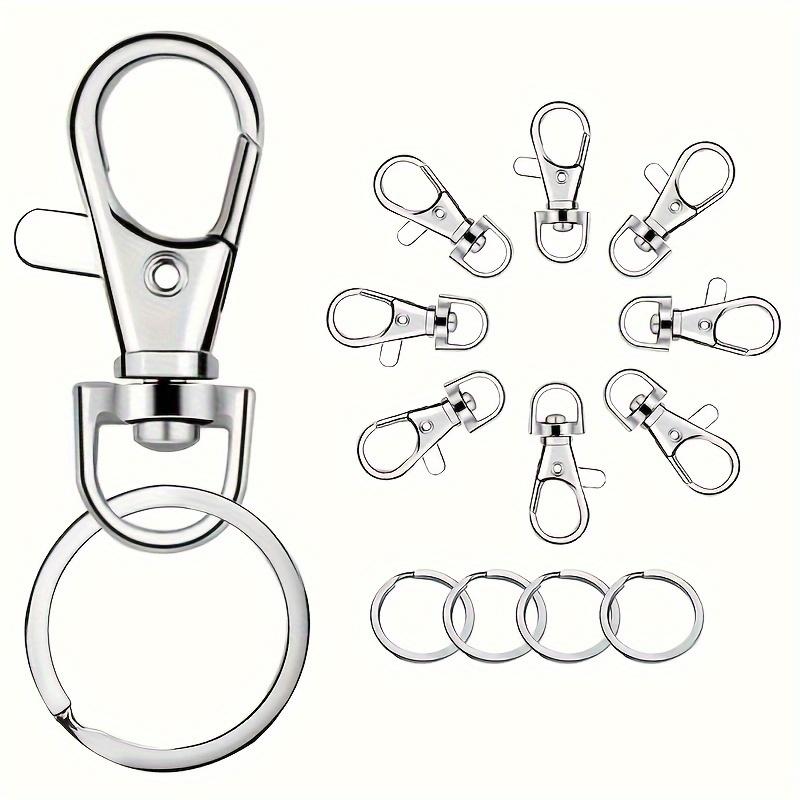 8 Pcs/set Key Chain Hooks & Rings Set Zinc Alloy Rotating Keychain Accessory