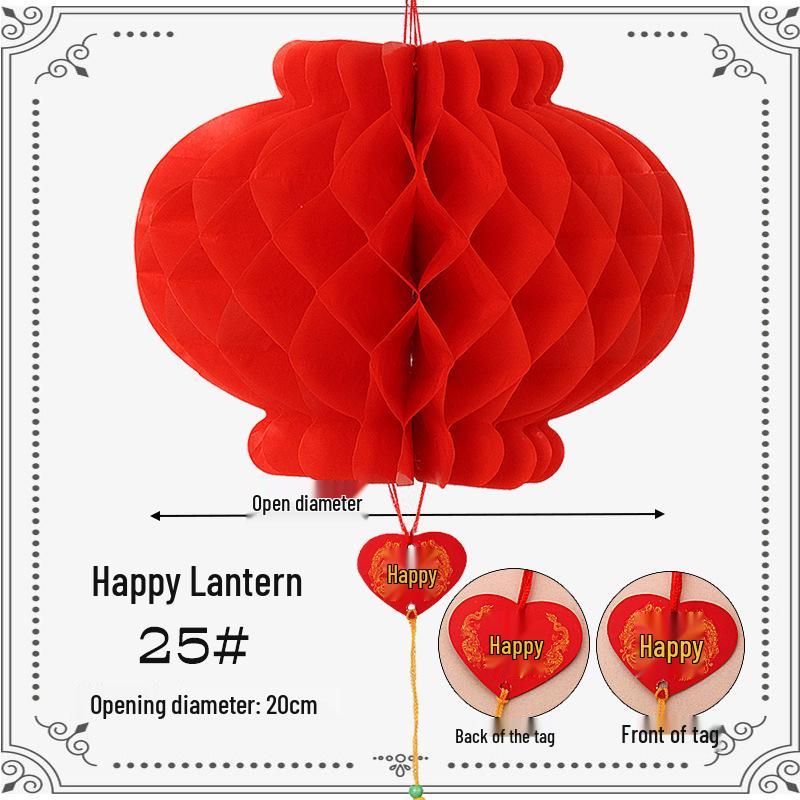 Red Lantern Ornaments for Weddings, New Year, Indoor Decor & Mall Displays