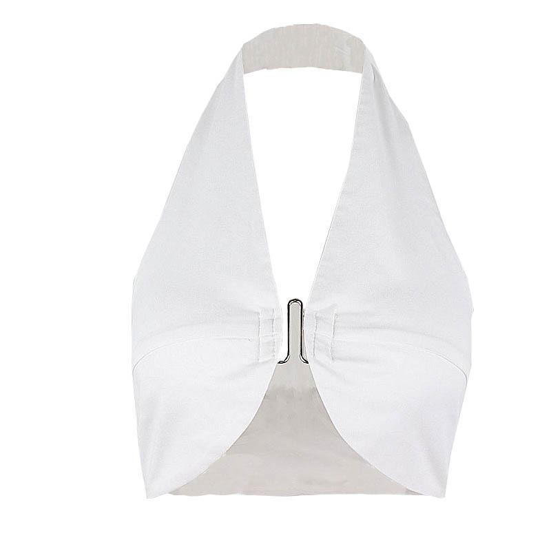 Strapless Halter Vest Elegant Strapless Halter Crop Top