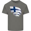 Curled Finland Flag Finnish Day Football Unisexs Light Cotton TShirt