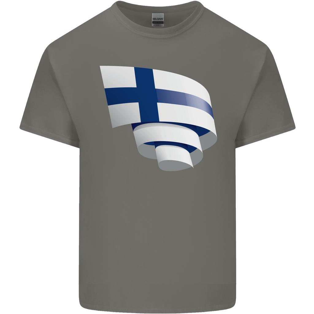 Curled Finland Flag Finnish Day Football Unisexs Light Cotton TShirt