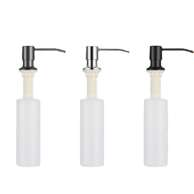 Aquarium Liquid Soap Dispenser Extension Tube with Stainless Steel Pump for Kitchen Sink Detergent Bottle