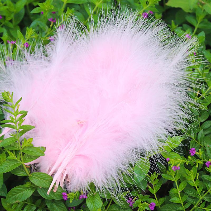 50Pcsdiy Color Feather Full Fleece Turkey Feather Clothing Antique Headdress Pet Toy Handicraft Decoration