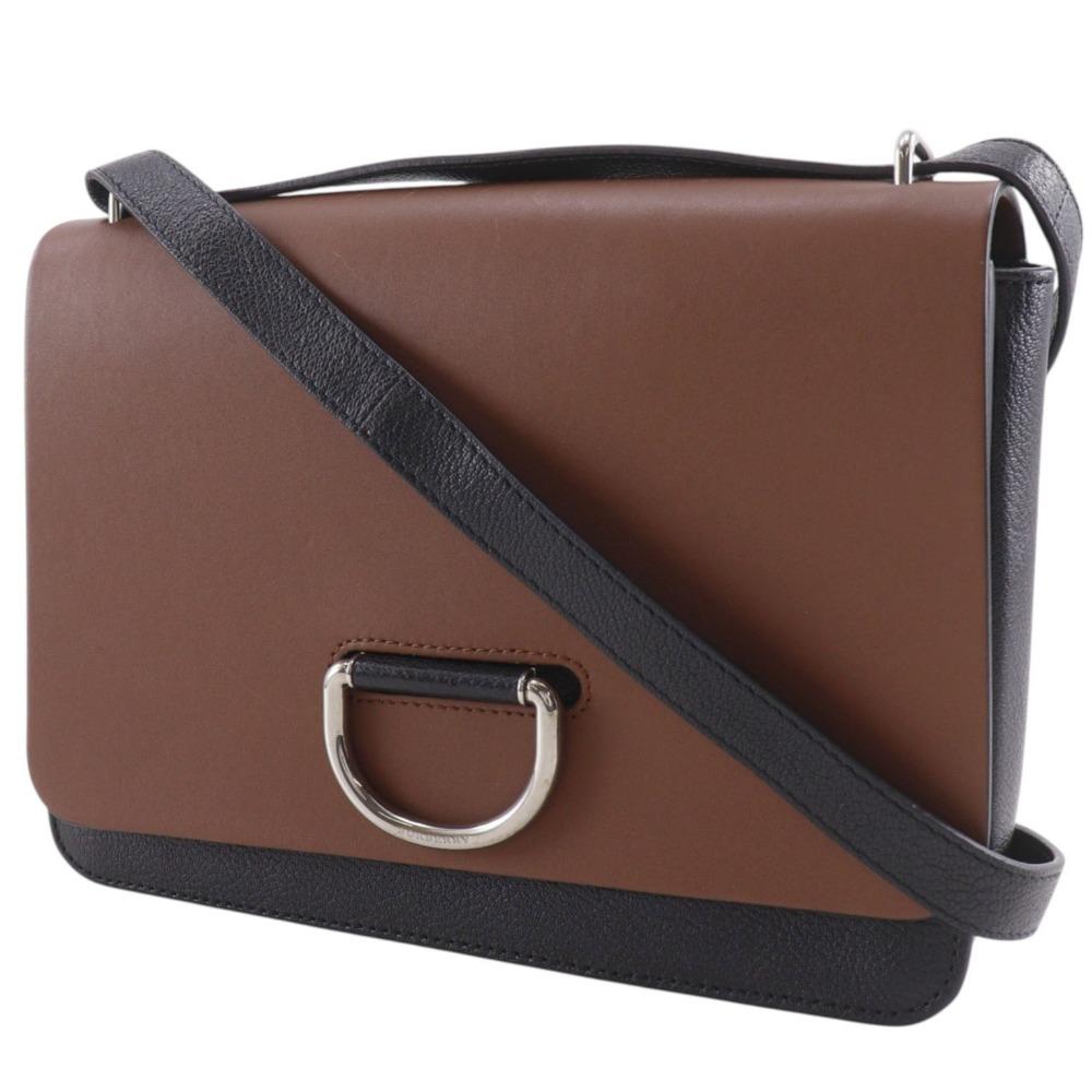 Burberry D-Ring Umhängetasche Farbe Braun / Schwarz Kalbsleder Damen Gebraucht