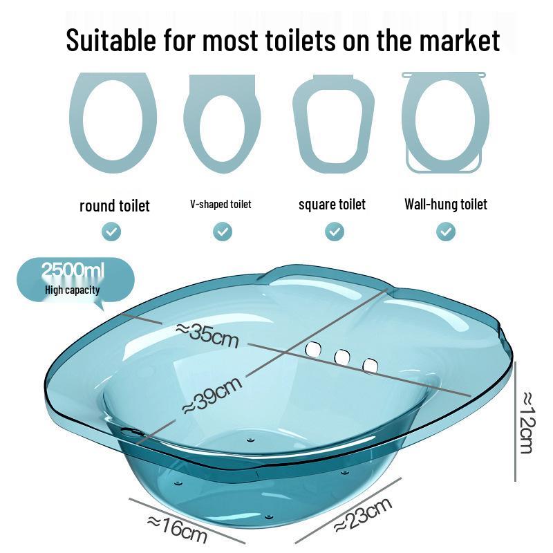 Postpartum Perineal Sitz Bath Basin - No Squatting Fumigation Care for Pregnant, Elderly, and Postpartum Women