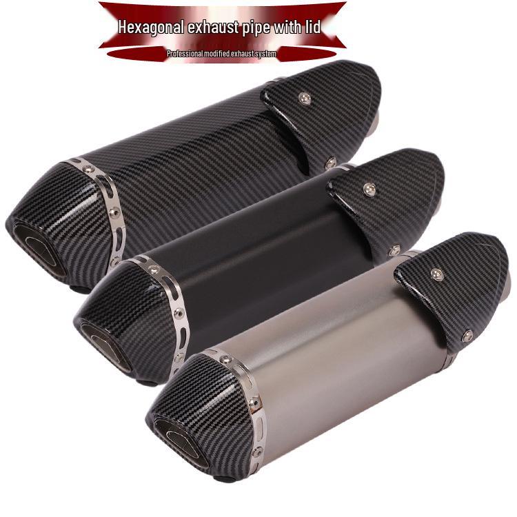 Universal Modified Exhaust Pipe for Motorcycle Models: 502C, Ninja 250, Z400, R25, MT-03, R1, and NVX 155.