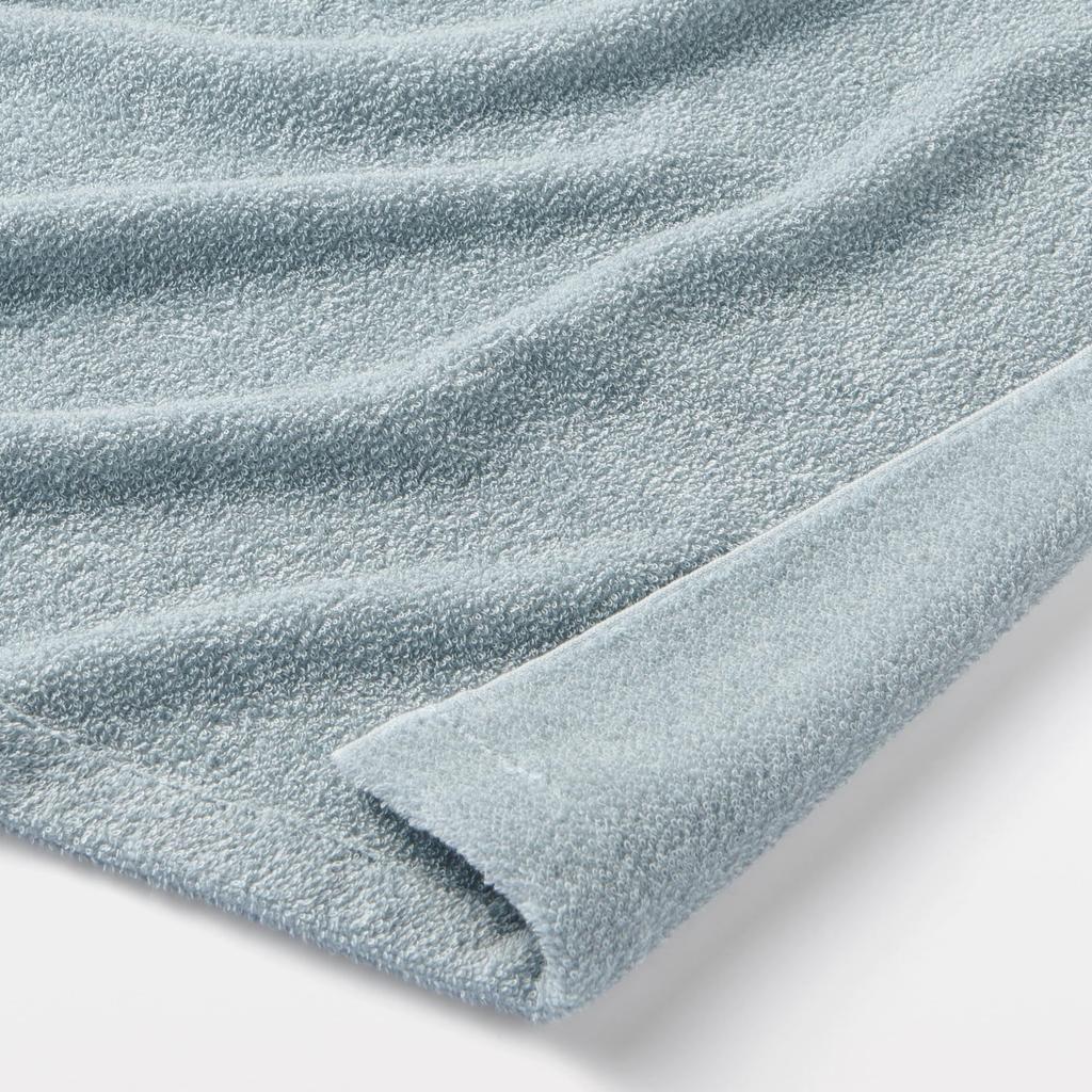 MUJI Pile Weave Towel Single 140 x 200 83790073 Blanket, Blue, Size, cm,