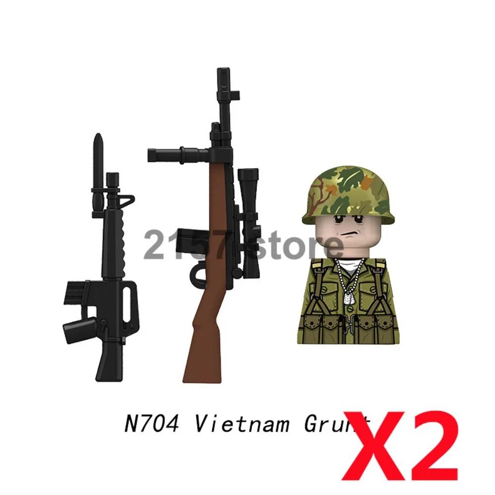 Military Soldier Figure Building Block Weapons Ranger Camouflage Vietnam War US Special Forces KSK Medical Bandit Thief Toy Gift