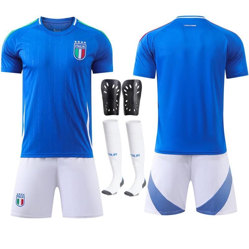 European Cup Italian Home Football Uniform Set Jersey No. 14 Chiesa Jr. 18 Barrera National Team