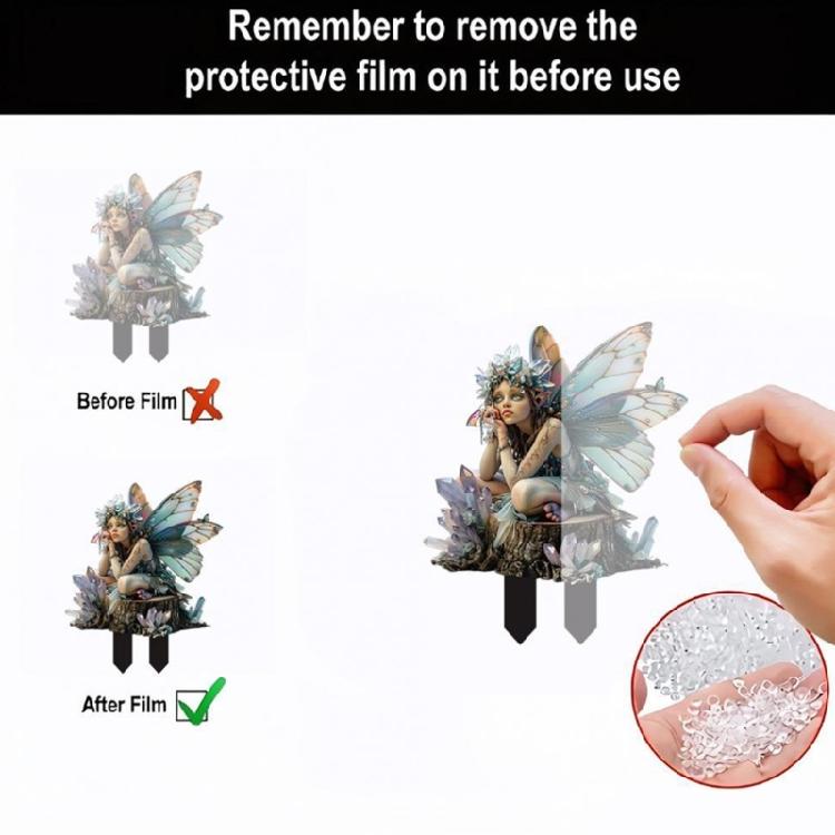 Gardens Acrylic Decoration Stake Mystical Fairies Color Home Decoration For Plant Lover