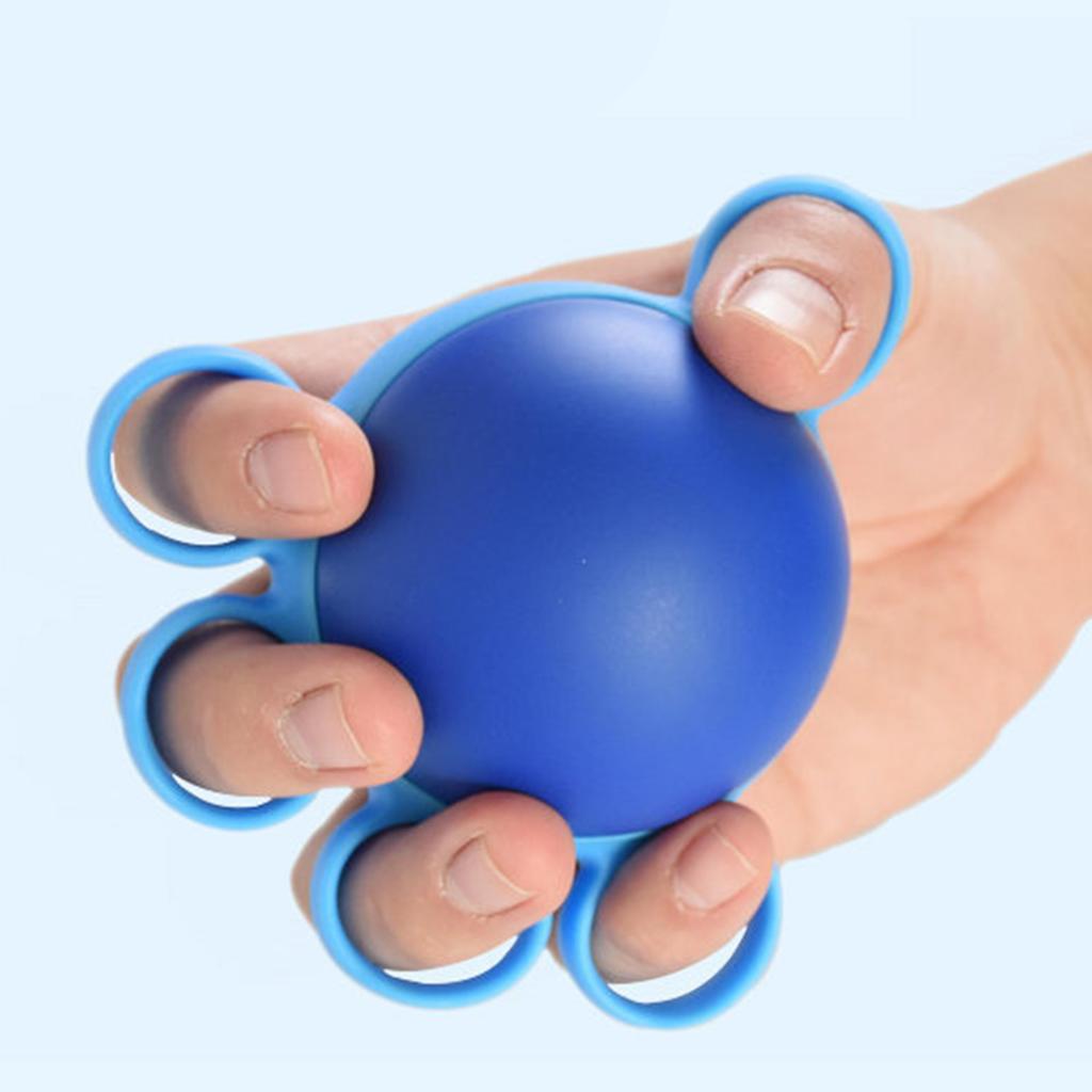 Finger Exerciser Ball Elastic PU Silicone Hand Therapy Grip Strengthener Ball for Climbing Basketball Training