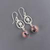 Black Rhodonite Gemstone 925 Sterling Silver Jewelry Handmade Boho Earrings2.00" EE-17-27