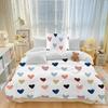 Aesthetic Heart-shaped Pattern, Duvet Cover White red zipper Ultra-Fine Fiber Down Duvet Cover Set Suitable For Girls And Women