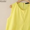 ZANZEA Women Casual Round Neck Summer Sleeveless Tank Tops