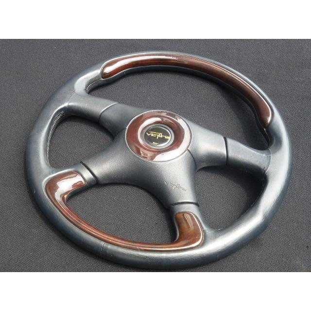[Beautiful item! At that time!] Wood style & leather steering wheel Old car Hiso Vip GX71 Mark II Cresta GZ10 Soarer Highway Racer Y30 Y31 Gloria
