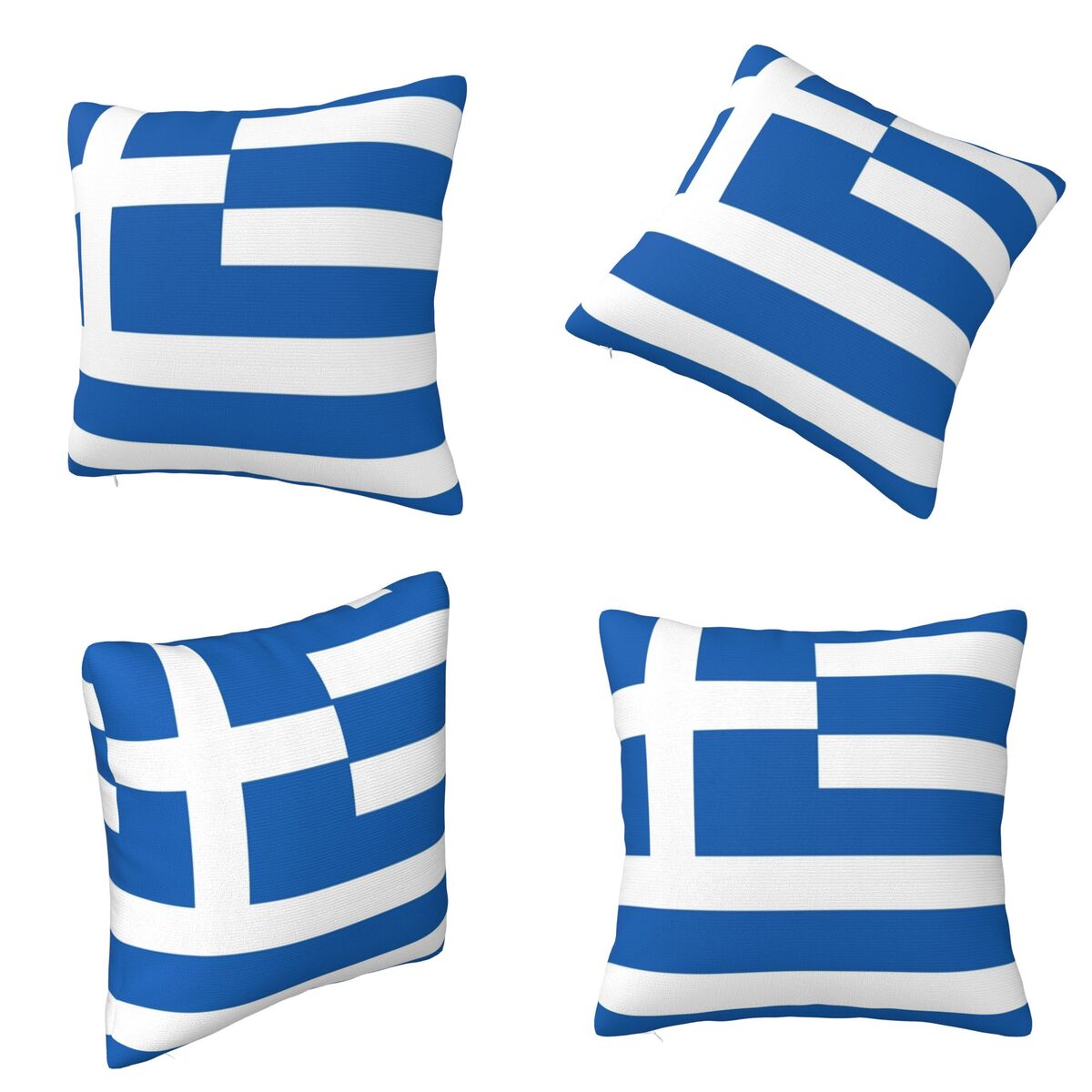 Exquisite Ornaments Unisex Greek Flag National Flag Of Greece Square Pillowcase Cushion Cover Pillow Case Throw Pillow Cover For Home Bedroom Car