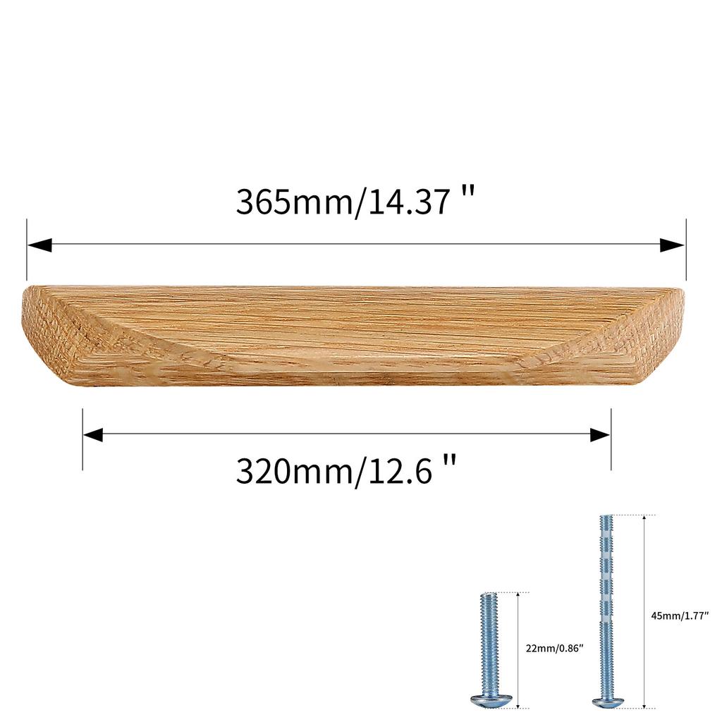Wooden Pulls Wardrobe Door Handle Beech Wood Black Walnut Drawer Knob Cabinet Bedside Table Pull
