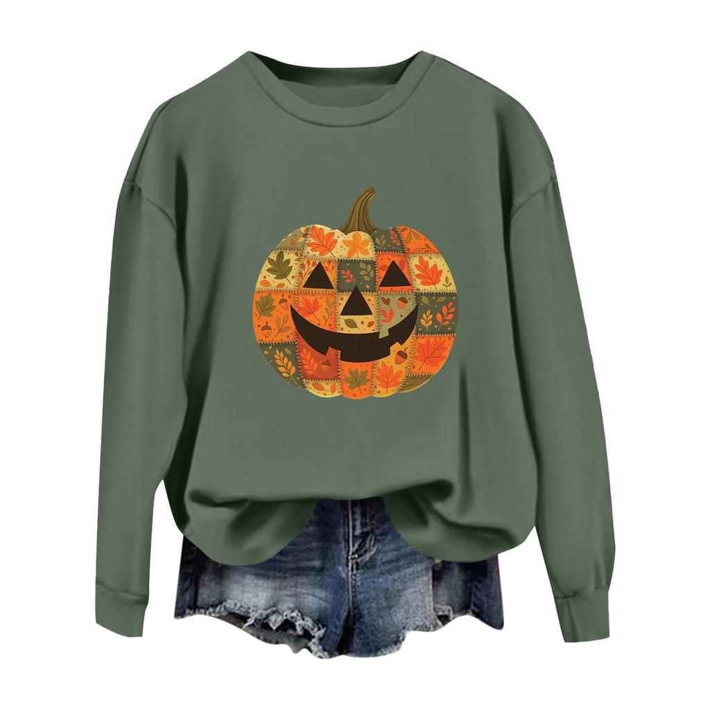 Women  Tops Women's Long Sleeve Sweatshirt Casual Crewneck Loose Fit Pollover Fleece Tops