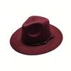 Cappello Fedora per Bambini Cintura Nera Bambini Piccoli Ala Larga Feltro Massiccio Classico Bianco Nero Bambino Casual Formale Primavera Autunno