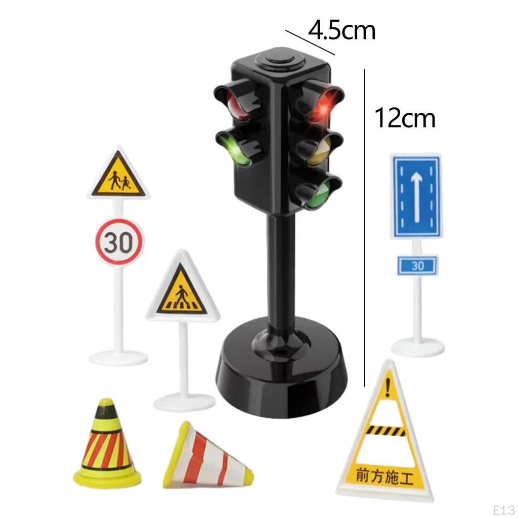 Simulated Traffic Light Pretend Toy Mini Scientific Experiment Safety Teaching Aids Portable