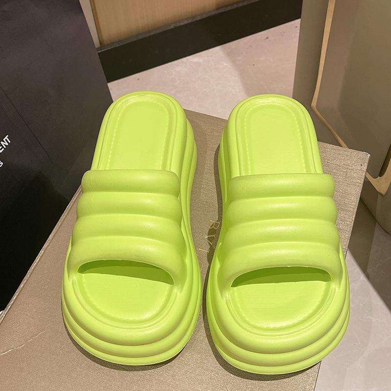 Pink Chunky Platform Slippers Women Summer Thick Bottom Wedge Heels Sandals for Woman Non Slip Outdoor Flip Flops Mujer Soft
