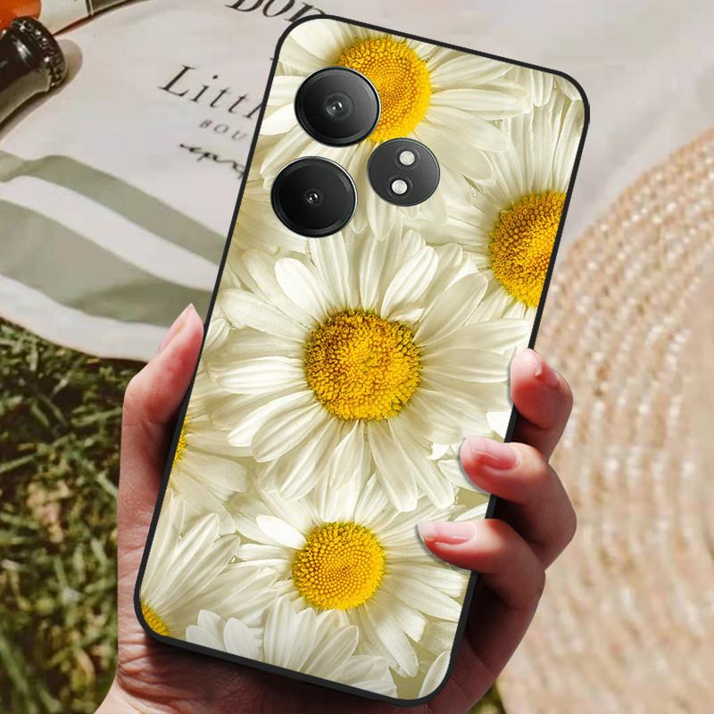 Phone Cover For Realme GT 6 Case Silicone Black Bumper Soft TPU Coque for Realme GT 6T Case Protector Funda Realme GT6 GT6T Bag