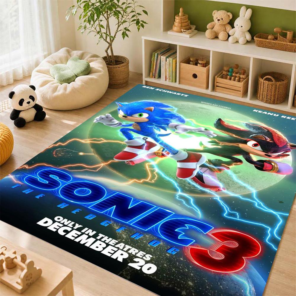 Sonic Hedgehog Carpet Non Slip Rug Plush Rug Small Rug Kitchen Floor Mat Outdoor Rug Non Shedding