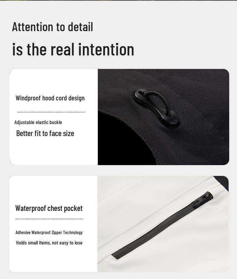 Men's & Women's Three-in-One Hooded Outdoor Jacket - Autumn/Winter Color Block Coat