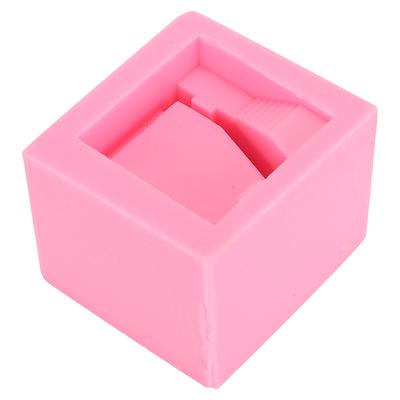 Szilikon forma 3D ház villa alakú virágcserép mintával tortához kézzel készített szappanhoz folyékony