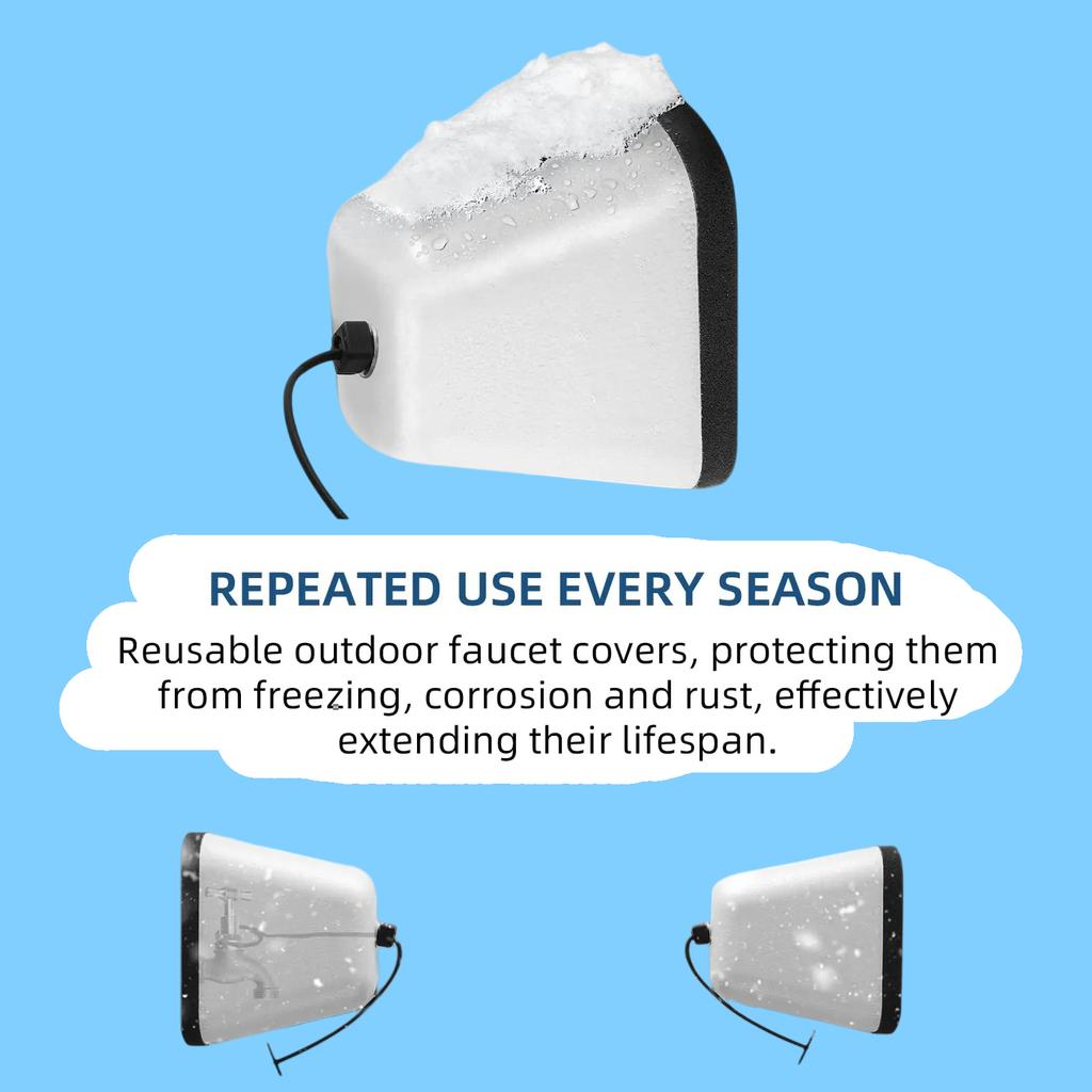 Zewnętrzne osłony na kran na zimę, 2 szt. osłon na kran na zimę chroniących przed zamarzaniem, wielokrotnego użytku piankowe osłony na kran zimowe izolujące
