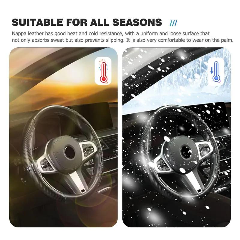 Universal Car Steering Wheel Cover Breathable Anti Slip Decoration For Citroen Grand Berlingo Jumper Celysee Xsara Picasso CW0