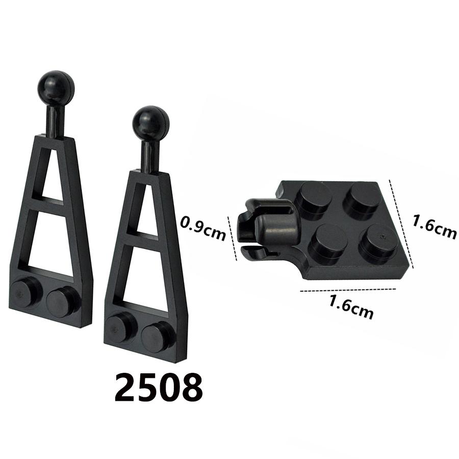 MOC Technical Special 1x2 with Bracket with Ball Particle 2x2 With Pin Assemble Building Block Toy Compatible 2508